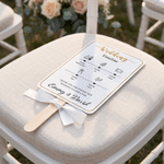 Personalised Romantic Wedding Timeline Hand Fan with Name and Bow Wedding Party Favors for Bridesmaid Bride