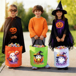 Personlig heksehatt-gresskar-tegneserie-spøkelse-LED-lys «Trick or Treat»-pose med navn – Halloween-gaver til klasseromsfest for barn og tenåringer