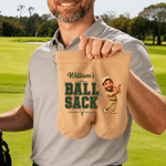 Personalized Cartoon Character Photo Golf Ball Bag Sack with Name Golf Field Accessories Funny Birthday Gift for Golfer Golf Player