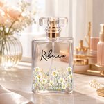 Personalized Watercolor Birth Flower Refillable Perfume Bottle with Name Travel Atomizer Bridal Party Keepsake Birthday Gift for Woman Bride Bestie
