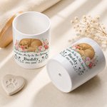 Personalised Pet Photo Flower Ceramic Plant Pot with Name Year and Bamboo Base Home Decor Memorial Gift for Pet Owner