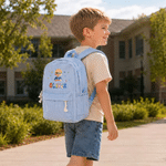 Personalised Colourful Cartoon Character Lightweight Corduroy Backpack with Name Back to School Birthday Gift for Kid