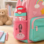 Personalised Cute Cartoon Character 12 oz Insulated Water Bottle with Straw and Spill-Proof Lid Back to School Gift for Boys Girls