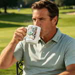 Personalized Golf Ceramic Mug with Name Birthday Gift for Golf Lovers