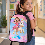 Personalized Unicorn Dinosaur Cartoon Character Backpack Lunch Bag Pencil Case Set with Name Back to School Birthday Gift for Boys Girls