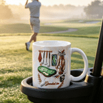 Personalized Golf Ceramic Mug with Name Birthday Gift for Golf Lovers