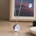 Personalised 1-5 Moon Phase Necklace Daily Wear Birthday Anniversary Gift for Wife Family Girlfriend Bestie