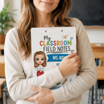 Personalized Cartoon Teacher Character Acrylic Clipboard with Text and Low Profile Clip Teacher's Day Appreciation Back to School Gift for Teachers