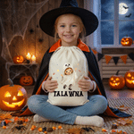 Personalized Halloween Cartoon Character Drawstring Bag with Name Halloween Party Gift for Kids