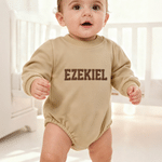 Personalised Multicolour 3D Puff Vinyl Print Baby Onesie T-Shirt Sweatshirt with Text Baby Shower Birthday Gift for Kids Newborns
