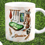 Personalized Golf Ceramic Mug with Name Birthday Gift for Golf Lovers