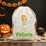 Personalized Halloween Cartoon Character Drawstring Bag with Name Halloween Party Gift for Kids