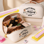 Personalized Mahjong Theme Photo to Cartoon Design PU Leather Makeup Bag with Name Mahjong Club Birthday Gift for Woman Mahjong Lover