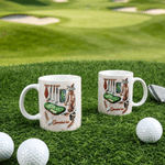 Personalized Golf Ceramic Mug with Name Birthday Gift for Golf Lovers