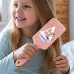 Personalised Cartoon Animal Hair Comb with Name Initial and Ribbon Bathroom Accessory Daily Use Birthday Gift for Girls Daughters