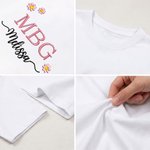Personalised Multicolour Embroidered Style Flower T-Shirt Sweatshirt Hoodie with Name and Initials Outdoor Activities Birthday Gift for Besties