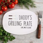 Personlig grillplate til pappa med tekst og stativ – grilldekorasjon og bursdagsgave til pappa