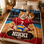 Personalised Ball Sports Pet Photo Soft Throw Blanket with Name and Number Home Decor Pet Party Birthday Gift for Pet Owners Pet Lovers