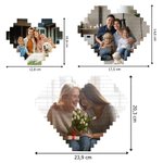 Gepersonaliseerde hartvormige bouwsteenpuzzel met foto - verjaardags- en huwelijkscadeau voor familie