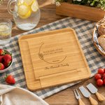 Personalised Wreath Frame Bible Verse Bamboo Charcuterie Chopping Board with Drawer and Engraved Text Housewarming Anniversary Gift for Family