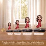 Personalized Creative Photo to 3D Cartoon Dancer Statue Ornament with Text Office Desk Decoration Birthday Gift for Dancers Collectors