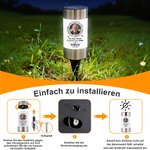 Personalisiertes Solar Grablicht mit Trauerspruch und Foto | mit Namen und Datum | Garten | Friedhof | Erinnerung Geschenk für Hinterbliebene