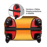 Coprivaligia personalizzato, con foto a fumetto esagerata - Regalo di compleanno per viaggiatori e coppie