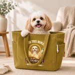 Personalized Funny Pet Photo Savior Jesus Design Large Capacity Corduroy Tote Bag with Name Travel Essential Birthday Gift for Women Pet Lovers