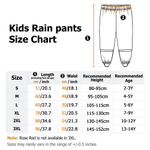 Personalized Cartoon Animal Mudproof Waterproof Kid Rain Pants with Name and Reflective Strips Outdoor Use Back to School Gift for Kids Students