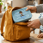 Personalised Star Cartoon Character Microwavable Lunch Box with Name and Cutlery Picnic Outdoor Activity Use Back to School Gift for Students Kids