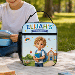 Personalized Cartoon Character Photo Insulated Lunch Bag with Name Daily Travel Back to School Birthday Gift for Kids Students