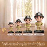 Personalisiertes, kreatives Foto als 3D-Cartoon-Feuerwehrmann-Figur – Ornament mit Text, Dekoration für den Schreibtisch, Geburtstagsgeschenk für Feuerwehrleute und Sammler