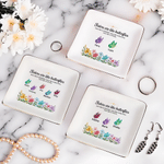 Personalised Sisters Are Like Butterflies Floral Butterfly Ceramic Trinket Jewellery Dish with Name Birthday Gift for Besties Friends