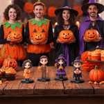 Personalized Creative Photo to 3D Halloween Theme Figurine Statue Ornament with Text Office Desk Decoration Halloween Gift for Family Friends