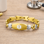 Personalised Heart Medical Alert ID Bracelet with Engraved Text Emergency Gift for Women Diabetic Allergy Epilepsy