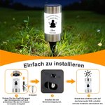 Personalisiertes Sternenkind Solar Grablicht Gartenlicht mit Silhouette Namen Text Grabschmuck Gartendeko Geschenk zum Gedenken an Geliebte Menschen