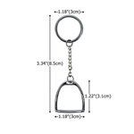 Gepersonaliseerde paard stijgbeugels sleutelhanger met naam rugzak accessoire Verjaardag Competition Day dagelijks gebruik Gift voor paardenhouders Ruiters liefhebbers