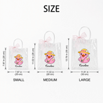 Personalized Pink Blue Bow Cute Duck Transparent Bag with Name Beach Party Travel Birthday Gift for Boys Girls
