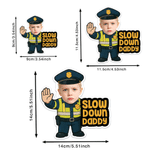 Personalised Cute Kid Face Photo Traffic Officer Slow Down Daddy Acrylic Car Visor Clip Car Accessories Birthday Gift for Daddy