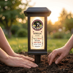 Personalized Pet Photo Waterproof Solar Garden Light with Name and Year Garden Courtyard Decor Memorial Gift for Pet Owner