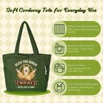 Personalized Funny Pet Photo Savior Jesus Design Large Capacity Corduroy Tote Bag with Name Travel Essential Birthday Gift for Women Pet Lovers