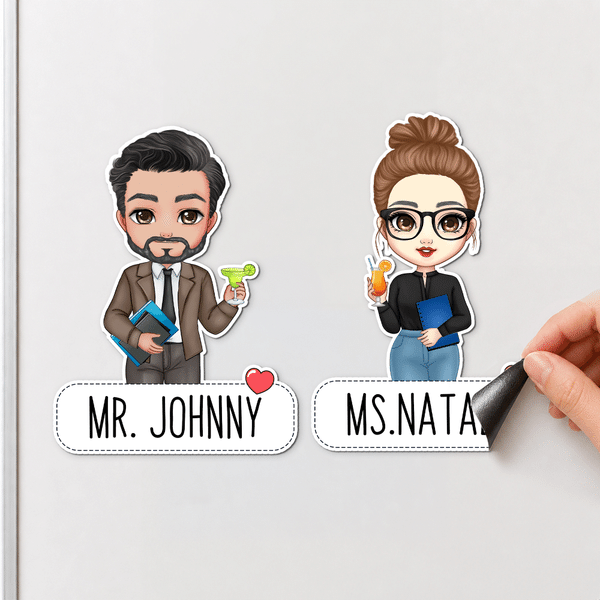 Personalised Cute Cartoon Character Board Magnet with Text Classroom Supplies Back to School Gift for Teachers