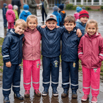 Personalized Cartoon Animal Mudproof Waterproof Kid Rain Pants with Name and Reflective Strips Outdoor Use Back to School Gift for Kids Students