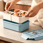 Personalised Star Cartoon Character Microwavable Lunch Box with Name and Cutlery Picnic Outdoor Activity Use Back to School Gift for Students Kids