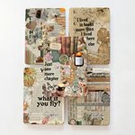 Personalised Vintage Collage Art Multiple Models Durable Kindle Case with Name Daily Use Birthday Gift for Reader Book Lover Bookworm