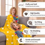 Personalized Cartoon Character Photo Multicolour Soft Throw Blanket with Name Home Decor Birthday Gift for Kids Family Friend