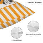 Personalised Colourful Collegiate Pet Portrait Stripe Soft Cushion Cover with School Flag Back to School Season Gift for Pet Lovers Freshmen