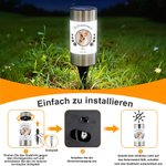 Personalisiertes Hund-Katze-Foto Solar Gartenlicht mit Flügel Pfoten Namen Balkon Garten Deko Erinnerung Geschenk für Tierliebhaber