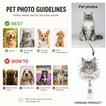 Personalised Watercolour Floral Pet Photo Badge Reel with Name Nurse Appreciation Birthday Gift for Veterinarians Pet Owners