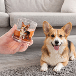 Personalized Oil Painting Style Dog Cat Photo 10 oz Whiskey Glass with Name Birthday Gift for Pet Lovers Wine Lovers